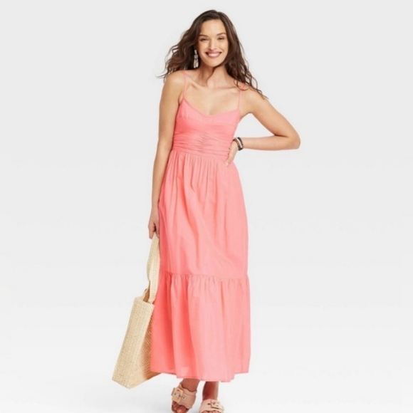 Universal Thread Coral Pink Maxi Sundress Size XS - Picture 1 of 13